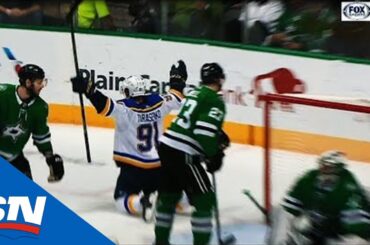 Ryan O'Reilly Hounds Puck, Gets It To Vladimir Tarasenko For Blues Goal