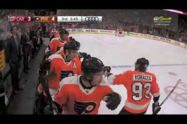 Jakub Voracek's Clutch Go-Ahead Goal! - Philadelphia Flyers vs Carolina Hurricanes 4/6/18