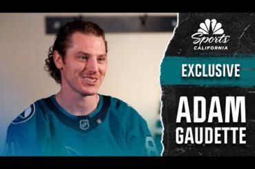 Adam Gaudette discusses expectations, what he wants to accomplish with Sharks | NBC Sports CA
