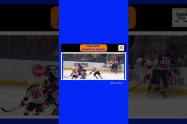 Matthew Schaefer good old fashioned hip check on Brian Halonen