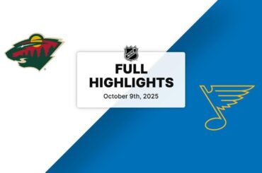 NHL Highlights | Wild vs. Blues | October 09, 2025