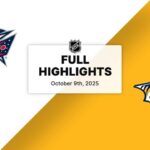 NHL Highlights | Blue Jackets vs. Predators | October 09, 2025