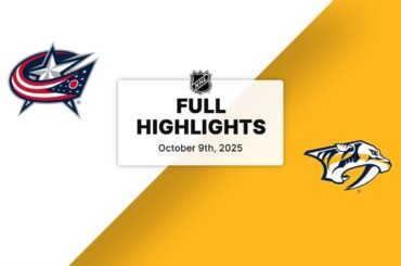 NHL Highlights | Blue Jackets vs. Predators | October 09, 2025