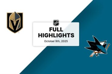 NHL Highlights | Golden Knights vs. Sharks | October 09, 2025