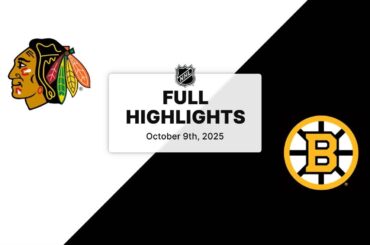 NHL Highlights | Blackhawks vs. Bruins | October 09, 2025