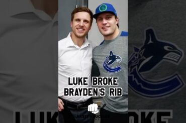 Luke Schenn broke his brother Brayden’s rib in an NHL game