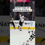 Quinton Byfield went backhand shelf then let the Vegas crowd know about it 😮‍💨