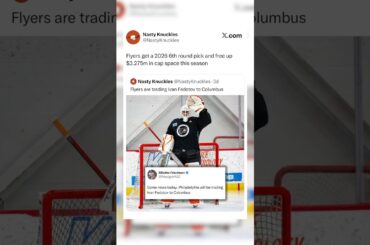 Flyers trade goalie Ivan Fedotov to Columbus Blue Jackets