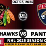 CHICAGO BLACKHAWKS VS FLORIDA PANTHERS 🏒 NHL Season Opener Game - OCT 07, 2025