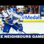 Jake Neighbours Had a Two Goal Game in a Stunning 4-2 Blues Victory Over the Calgary Flames