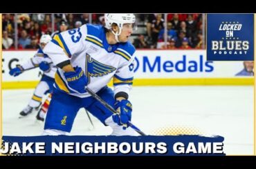 Jake Neighbours Had a Two Goal Game in a Stunning 4-2 Blues Victory Over the Calgary Flames