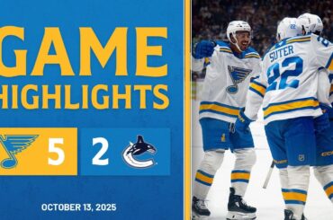 Game Highlights: Blues 5, Canucks 2
