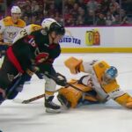 Predators' Juuse Saros Lays Out For Desperation Save On Senators' Tim Stutzle