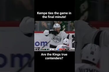 Adrian Kempe scores goal to tie the game in the final minute! #kings #wild #nhl