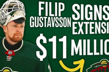 Filip Gustavsson signs 5 year extension with the Minnesota wild #nhl #minnesotawild