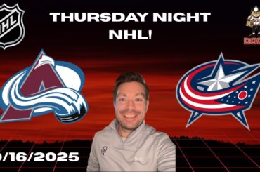NHL Pick - Colorado Avalanche vs Columbus Blue Jackets Prediction, 10/16/2025 Nolan's Best Bets