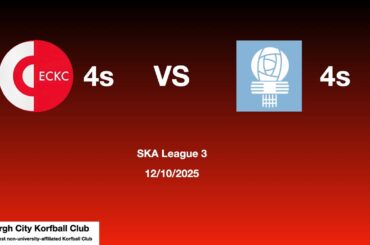 Edinburgh City 4 vs Glasgow 4 - SKA League 3 - 12/10/2025