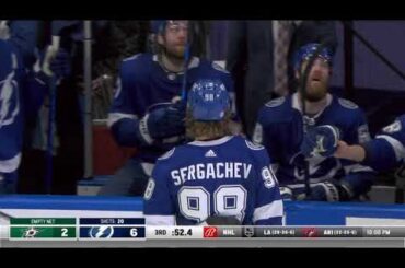 Mikhail Sergachev's slapshot empty netter vs Stars (2021)