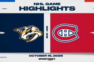NHL Highlights | Predators vs. Canadiens - October 16, 2025