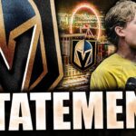 VEGAS GOLDEN KNIGHTS OFFICIALLY SIGN CARTER HART & RELEASE STATEMENT