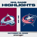 NHL Highlights | Avalanche vs. Blue Jackets - October 16, 2025