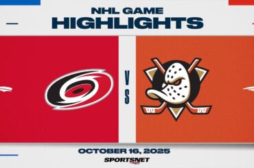 NHL Highlights | Hurricanes vs. Ducks - October 16, 2025