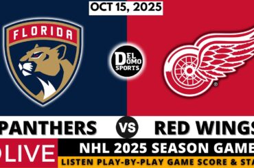 FLORIDA PANTHERS VS DETROIT RED WINGS 🏒 NHL 2025-26 SEASON GAME | Play-by-Play & Scoreboard