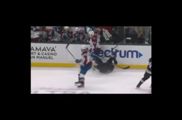 Heck of a hit from Josh Manson 😳 #nhl