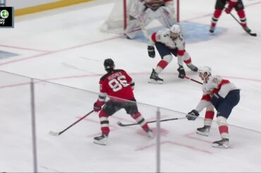 Jack Hughes scores a powerplay goal against the Florida Panthers