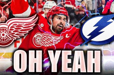 RED WINGS STUN LIGHTNING IN OVERTIME WIN! AXEL SANDIN-PELLIKKA'S FIRST NHL GOAL + DYLAN LARKIN