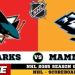 🔴LIVE : San Jose Sharks Vs Utah Mammoth | NHL 2025 | NHL Live SCOREBOARD