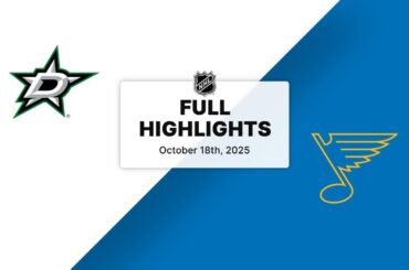 NHL Highlights | Stars vs. Blues | October 18, 2025