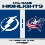 NHL Highlights | Blue Jackets vs. Lightning - October 18, 2025