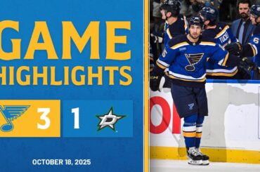 Game Highlights: Blues 3, Stars 1