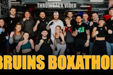 Patrice Bergeron & Bruins Hit Pads with Sean Lally | Boxing for Charity #Throwback