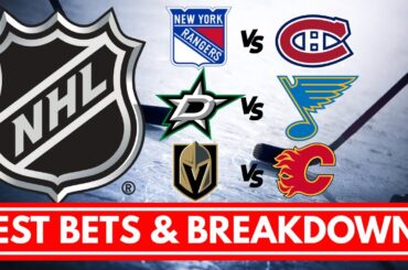 NHL Saturday Slate Expert Picks | Knights vs Flames | Canadiens vs Rangers | Stars vs Blues