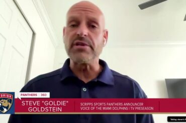 WPTV's Mike Trim talks to Panthers play-by-play host Steve Goldstein