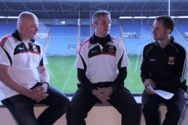 Mayo GAA Managers Pat Holmes & Noel Connelly are interviewed in Elverys MacHale Park