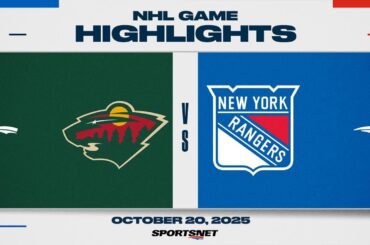 NHL Highlights | Wild vs. Rangers - October 20, 2025