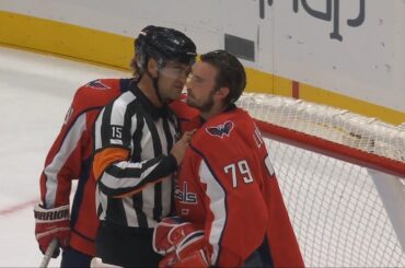 Charlie Lindgren Takes Stick Under Mask