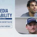 NYR at MTL: Matthew Robertson & Alexis Lafrenière Postgame Media Availability | Oct. 18, 2025