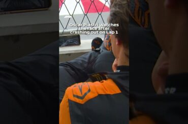 Oscar Watched The Rest Of The Race From Trackside 🥺