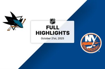 NHL Highlights | Sharks vs. Islanders | October 21, 2025