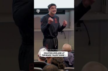 Coslton Loveland at the Bears talent show 👀 #Bears #Chicago #NFL #football