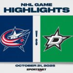 NHL Highlights | Blue Jackets vs. Dallas Stars - October 21, 2025