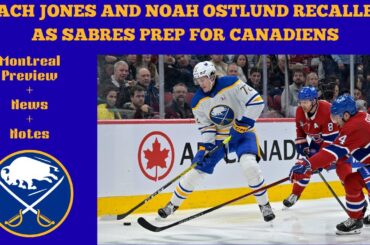 Jones and Ostlund Report to Buffalo as Sabres Prepare for Montreal