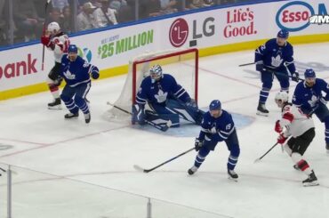 Cody Glass scores a powerplay goal against the Toronto Maple Leafs