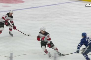 Brenden Dillon scores a goal against the Toronto Maple Leafs