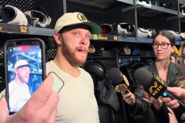 David Pastrnak on Marchand tribute: more emotional than what I expected