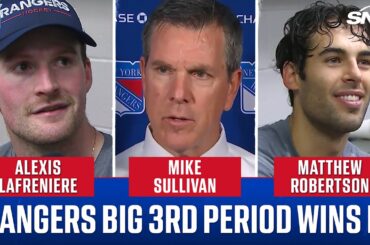 Mike Sullivan, Matthew Robertson and Alexis Lafreniere discuss the Rangers win over Montreal